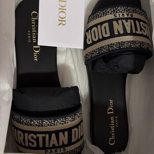 Dior Elegant Black and Tan Footwear